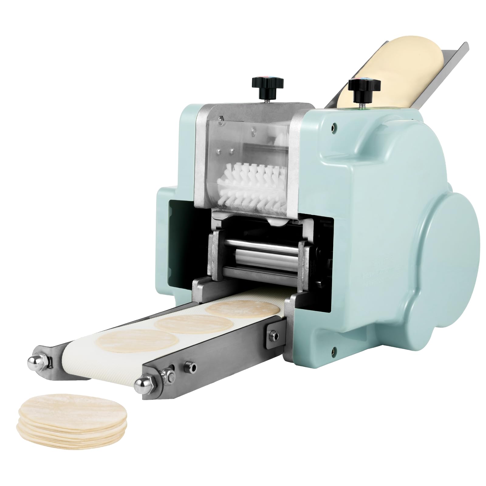 110V Commercial Electric Dumpling Maker Machine - Automatic Wonton & Dumpling Skin Dough Press (50-60pcs/Min) with 1 Mold for Restaurant, Canteen & Home Kitchen - Perfect for Asian Cuisine, Catering & Food Businesses