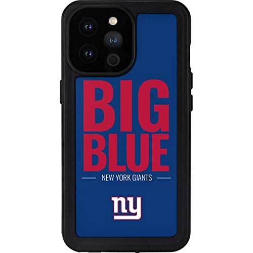 Officially Licensed NFL New York Giants Waterproof Phone Case for iPhone 13 Pro Max - Durable Protection with Team Motto Design - Perfect for Football Games, Outdoor Activities & Daily Use