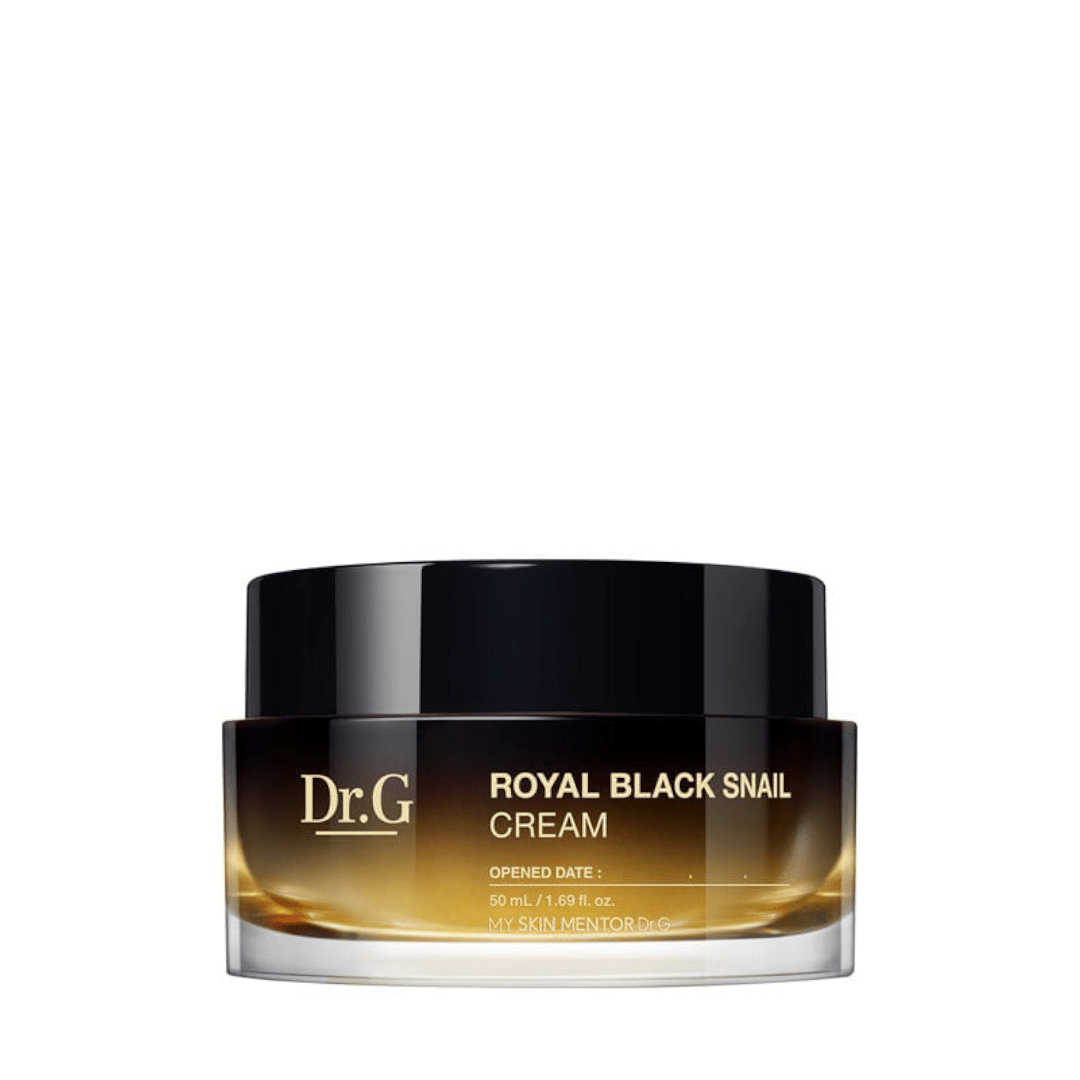 DR.G ROYAL BLACK SNAIL CREAM 50ml - Korean Anti-Aging Moisturizer with Snail Mucin Extract for Wrinkles & Brightening - Perfect for Night Skincare Routine & Dry Skin Care