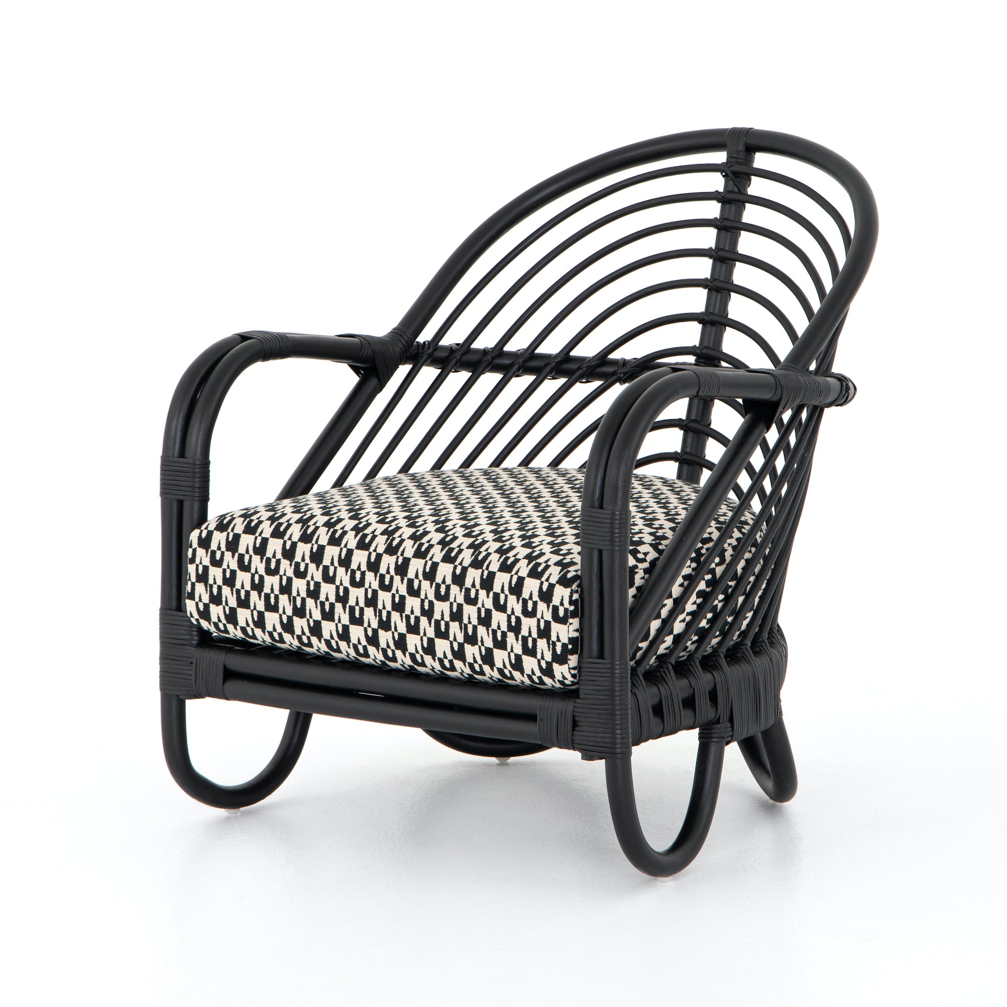 Elegant Curve Rattan Ebony Furniture - Stylish Home Decor for Living Room, Bedroom & Outdoor Patio
