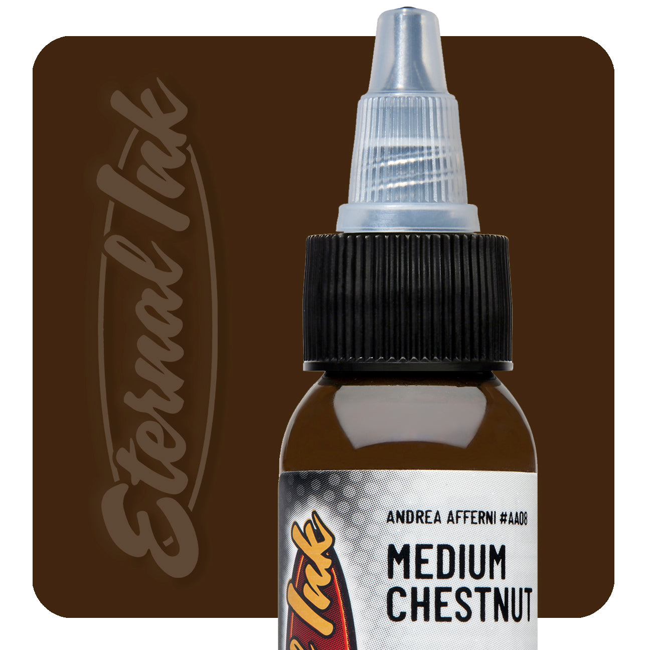 Eternal Andrea Afferni Medium Chestnut Ink 1oz - Premium Calligraphy Ink for Fountain Pens, Dip Pens & Art Projects - Perfect for Lettering, Drawing & Creative Writing