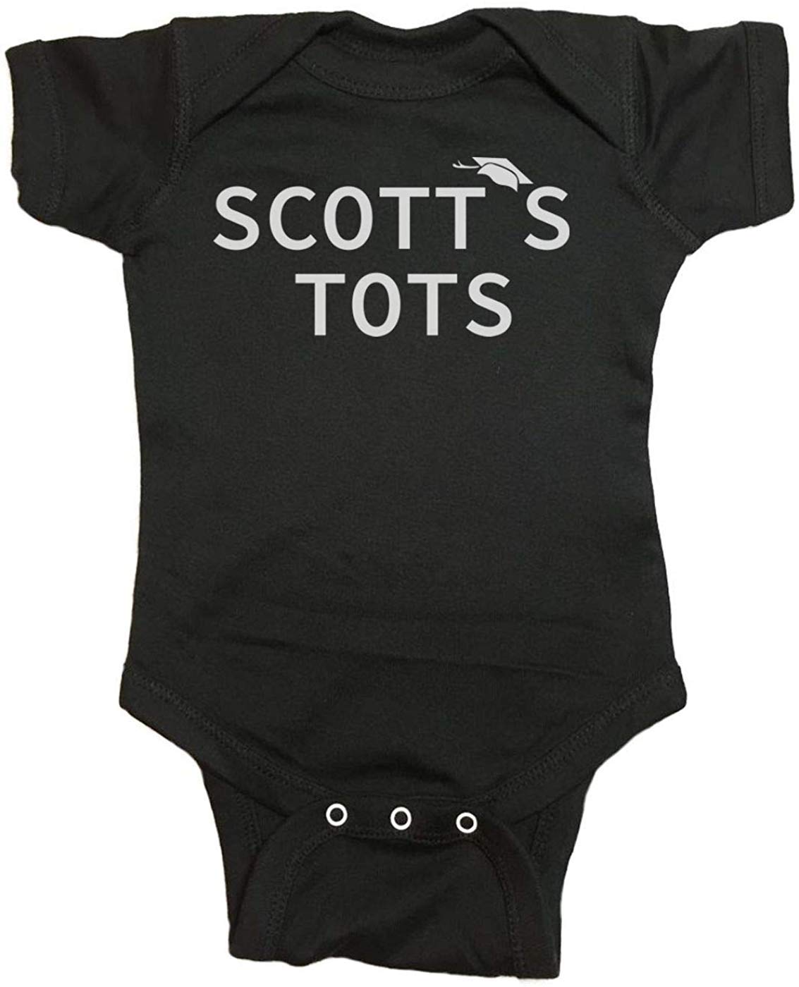 The Office Scott's Tots Baby Romper - 100% Cotton Short Sleeve Jumpsuit for Infants | Cute TV Show Outfit for Playdates & Family Photos