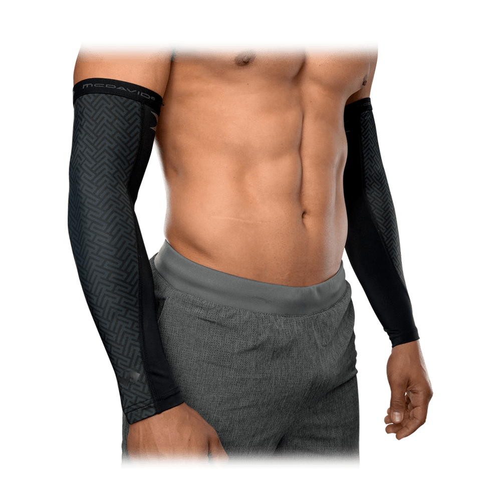Dual Layer Compression Arm Sleeves for Training & Sports - Breathable UV Protection Arm Sleeves for Running, Basketball, Cycling & Outdoor Activities