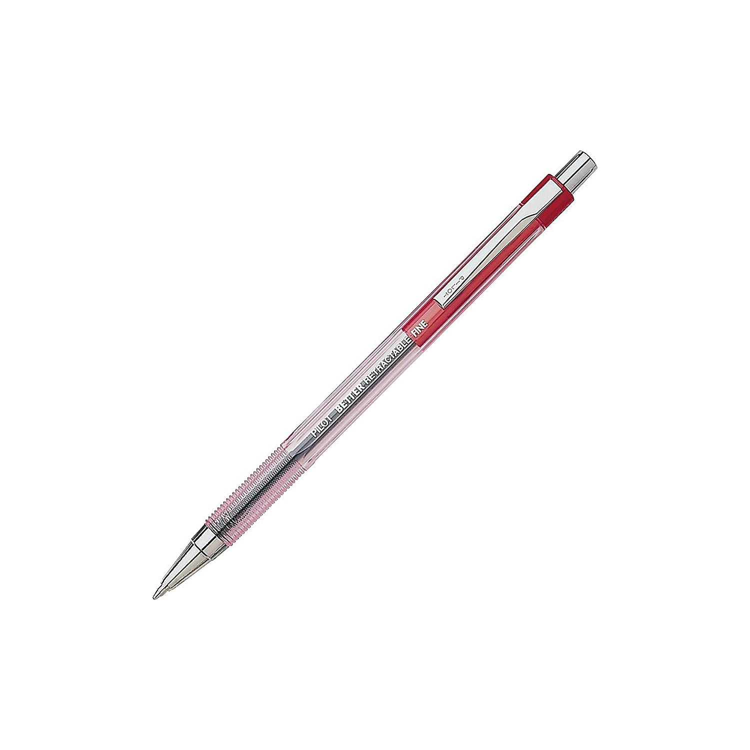Pilot The Better Ball Point Pen Refillable & Retractable Ballpoint Pens - Fine Point 0.7mm, Smooth Red Ink, 12-Pack (30002) - Ideal for Office, School, Note Taking & Gift Giving