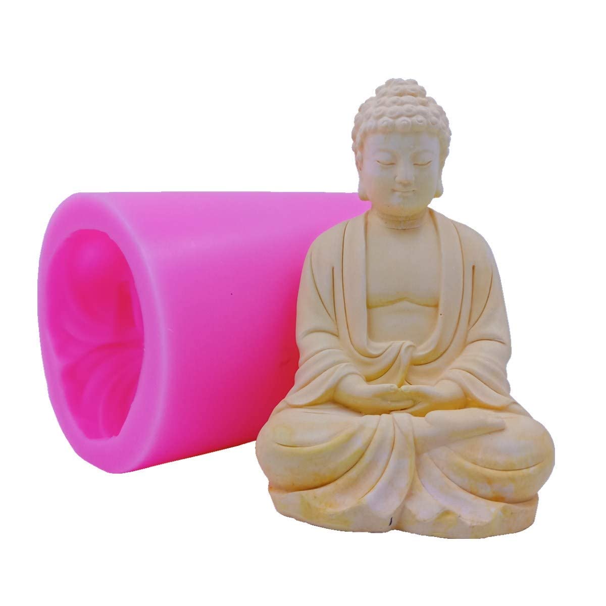 Large Buddha Candle Silicone Mold - DIY Handmade Candle Making Kit for Resin, Gypsum, Cement Crafts - Perfect for Home Decor, Meditation Spaces & Spiritual Gifts