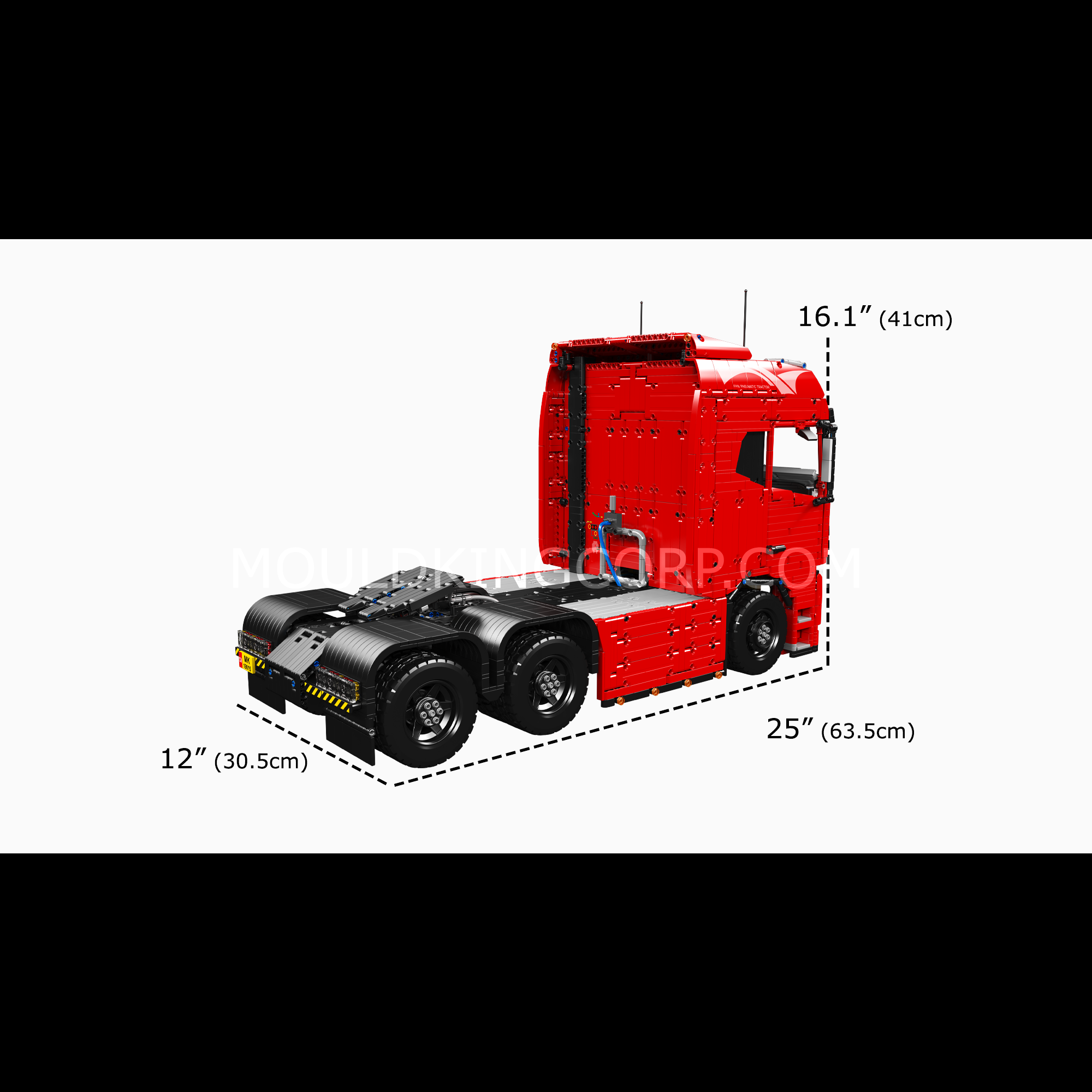 Mould King 19015 FH16 Remote Control Pneumatic Tractor Truck Building Kit - 4608 Pieces STEM Toy for Adults & Kids | Construction Vehicle Model for Engineering Enthusiasts & Collectors