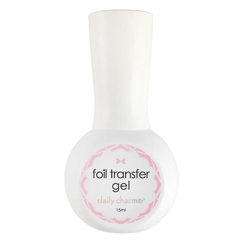 Daily Charme Foil Transfer Glue Gel Polish 15ml - Long Lasting Nail Adhesive for Foil Paper & Nail Art | Full Coverage DIY & Salon Manicure | Perfect for Home Use & Professional Nail Designs