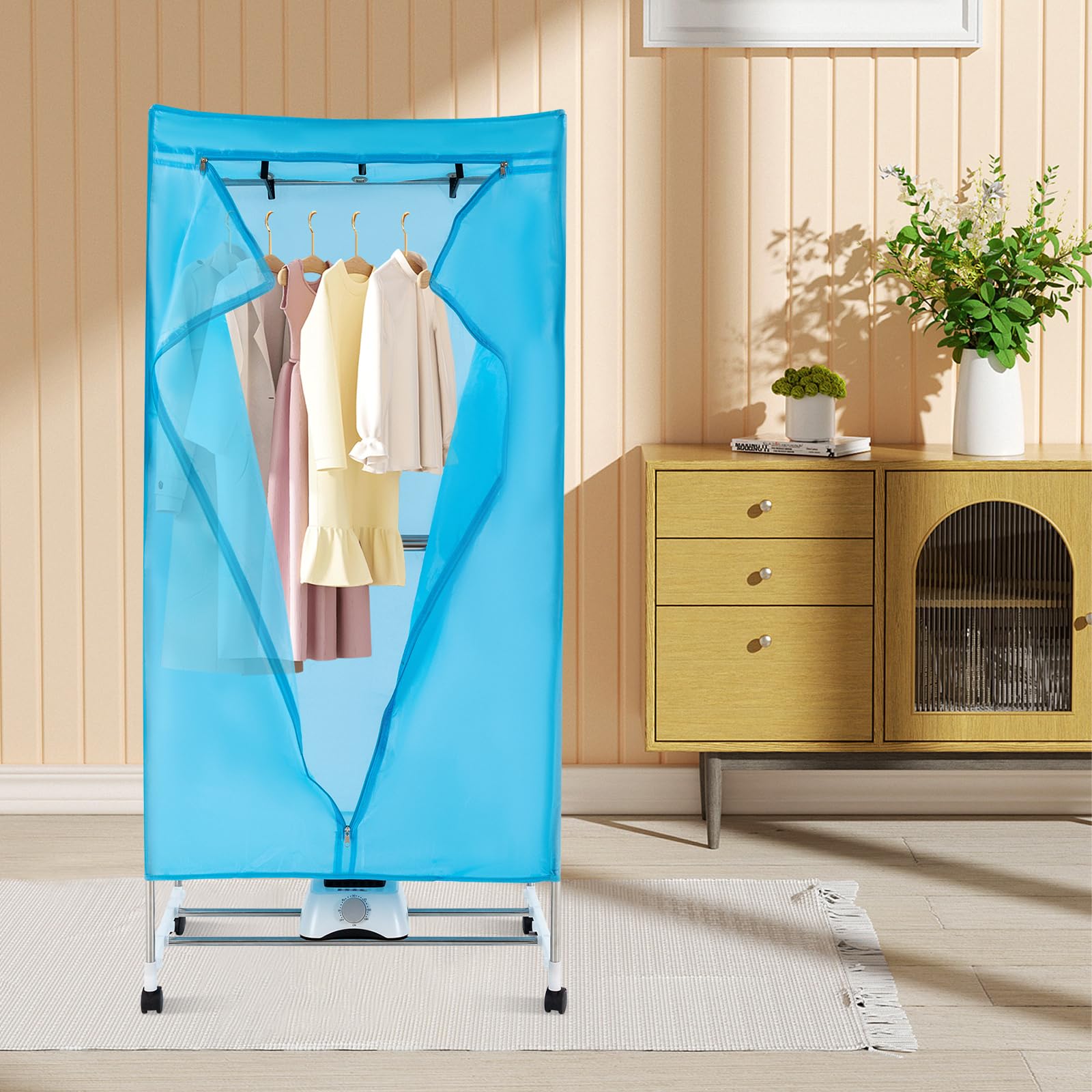 Portable Electric Clothes Dryer - 1000W 110V Compact Laundry Drying Rack with Timer & Quiet Operation - Perfect for Home, Apartment, Dorm, RV & Travel Use