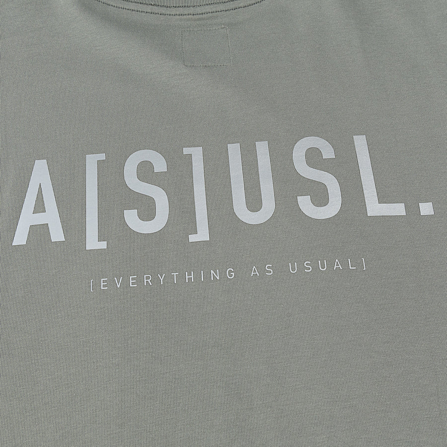ASUSL Reflective Logo Long Sleeve T-Shirt - Light Grey | High-Visibility Streetwear for Running, Cycling & Night Safety