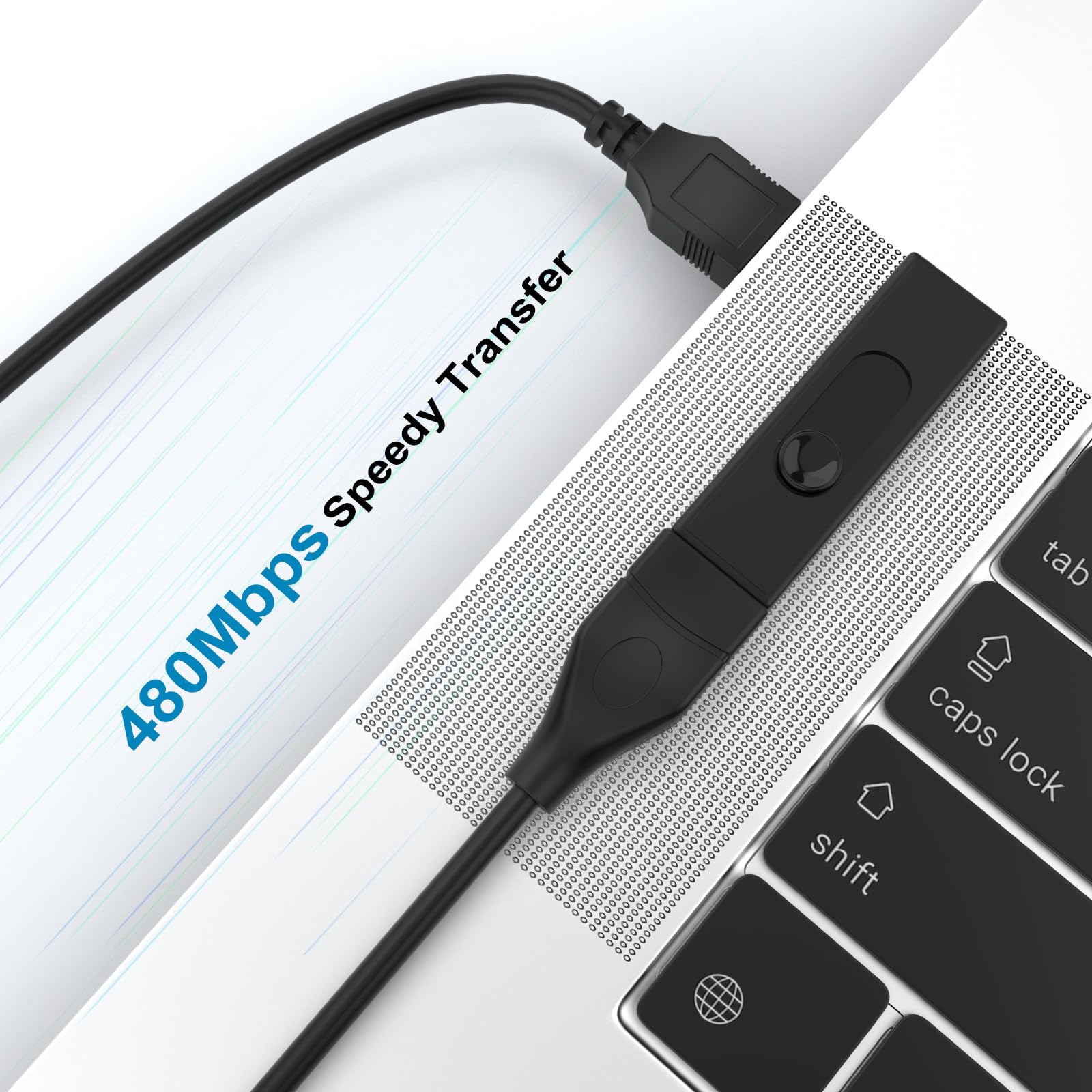 16.4FT USB Extension Cable Male to Female - High Speed Data Transfer for Webcam, Keyboard, Mouse, Flash Drive - Compatible with HP Laserjet/Photosmart Printer (Black) - Perfect for Home Office & Gaming Setup
