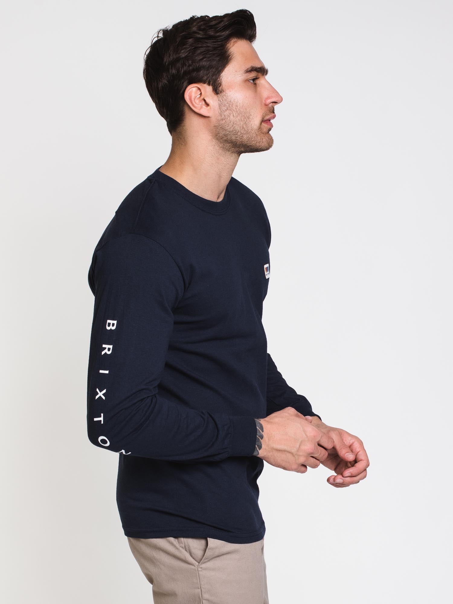BRIXTON ALTON Men's Long Sleeve T-Shirt - Soft Cotton Casual Tee for Everyday Wear | Perfect for Streetwear, Layering & Outdoor Activities