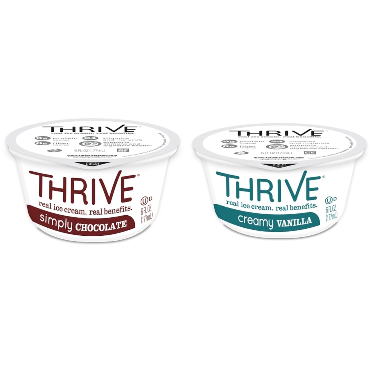 Thrive Frozen Nutrition Variety Pack - 6oz (24 Pack) Chocolate & Vanilla | High Protein Meal Replacement for Weight Loss & Fitness | Perfect for Smoothies, Breakfast, or Post-Workout Recovery