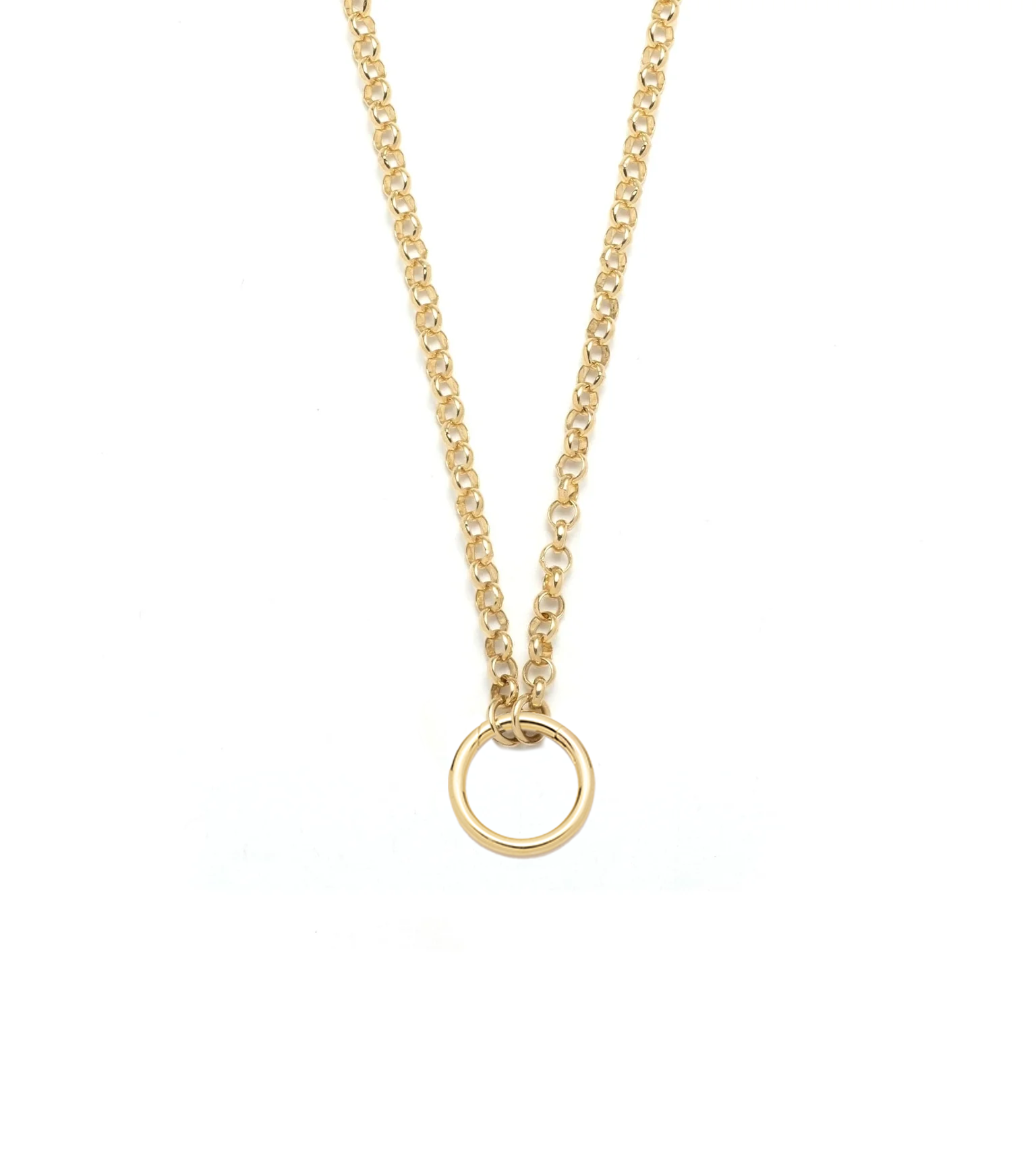 22K Yellow Gold Medium Belcher Open Chain Necklace - Elegant Layering Piece for Women, Perfect for Everyday Wear & Special Occasions