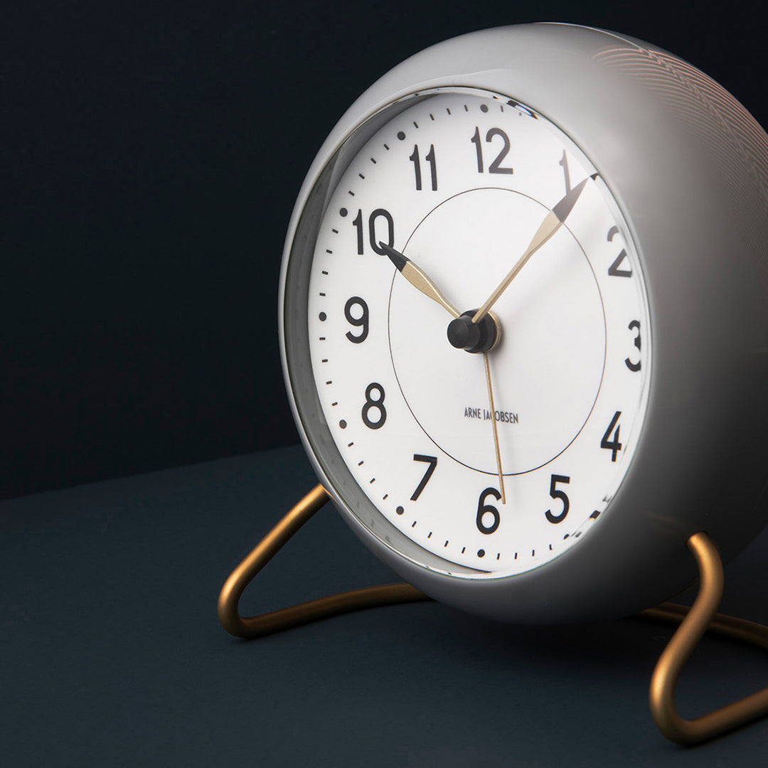 Modern Gray Digital Alarm Clock with Snooze & Night Light - Perfect for Bedroom, Office, and Travel Use