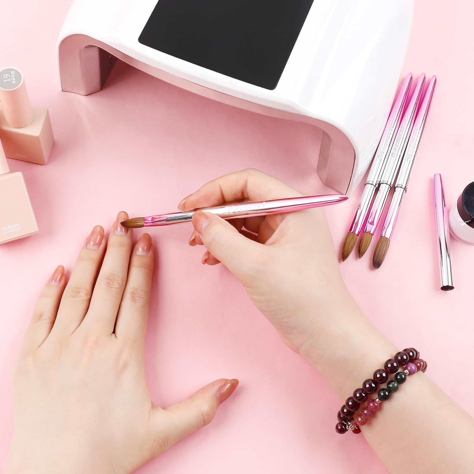 Professional Size 10 Acrylic Nail Brush - 100% Kolinsky Hair for Precise Acrylic Application - Perfect for Nail Artists & DIY Manicures at Home or Salon Use