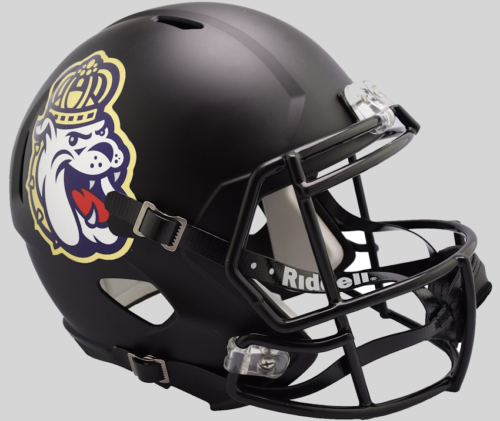 James Madison Dukes Replica Speed Football Helmet - Authentic College Football Collectible for Fans & Decor | Perfect for Game Day, Man Cave, or Sports Memorabilia Display