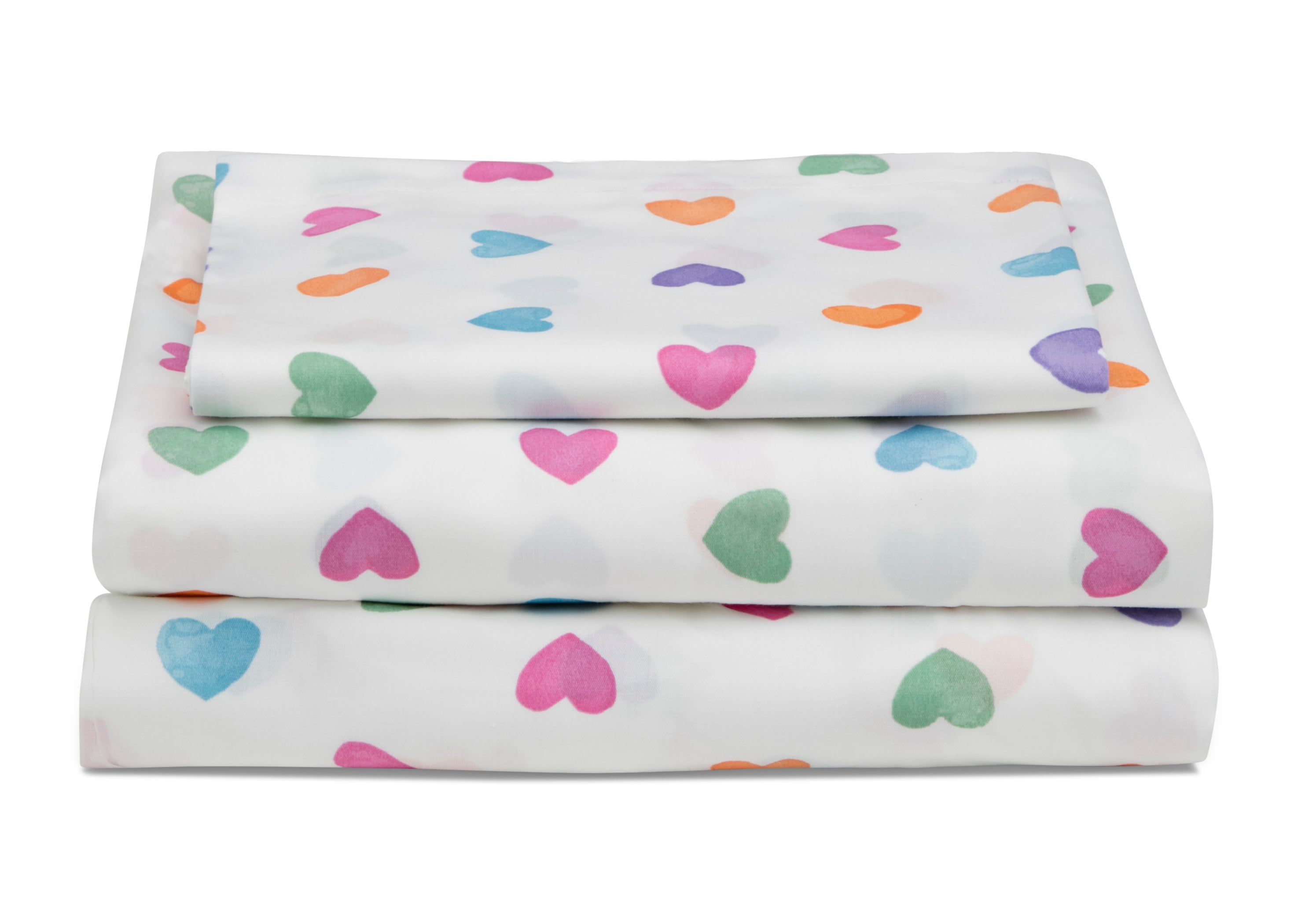 Hearts Printed 3-Piece Twin Sheet Set - Soft Bedding for Kids & Teens - Perfect for Valentine's Day, Dorm Rooms & Cozy Bedrooms
