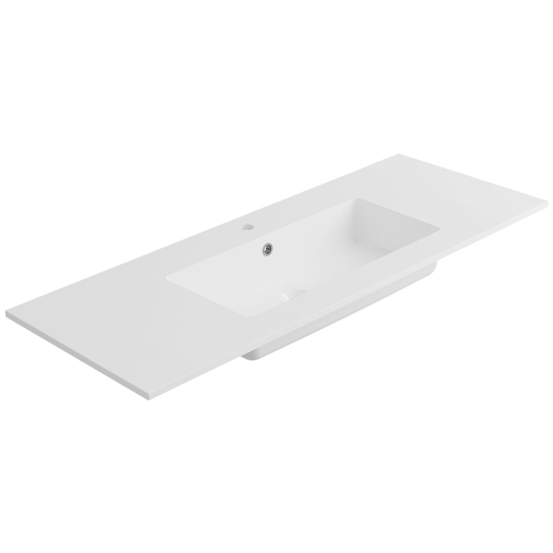 DAX Toscana Vanity Basin (BSN 600) - Modern Ceramic Bathroom Sink for Powder Room & Guest Bath - Perfect for Small Space & Contemporary Home Decor