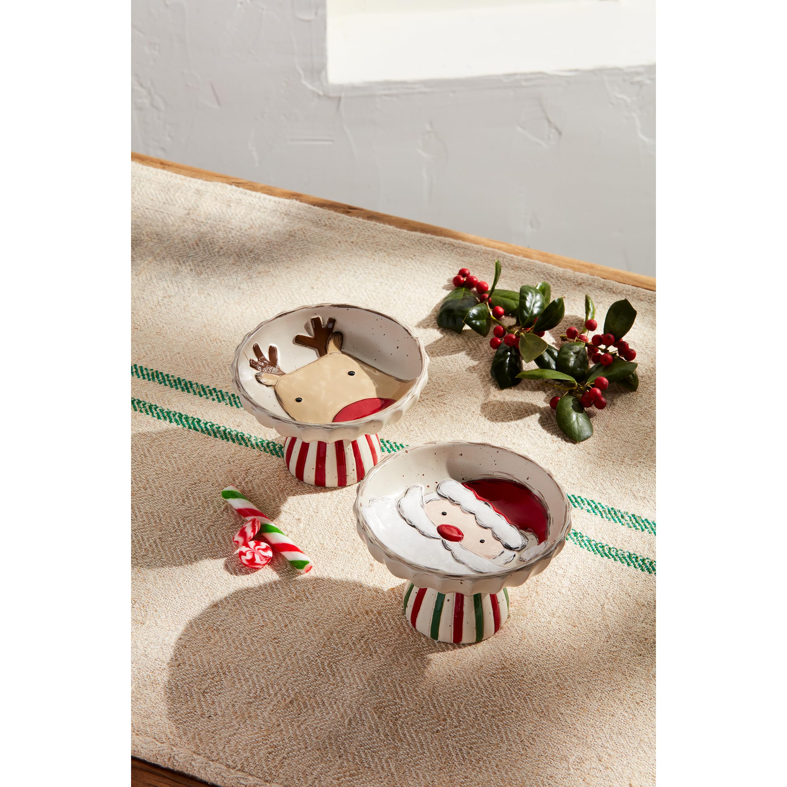 Mud Pie Deer Farm Pedestal Candy Dish - 4.25