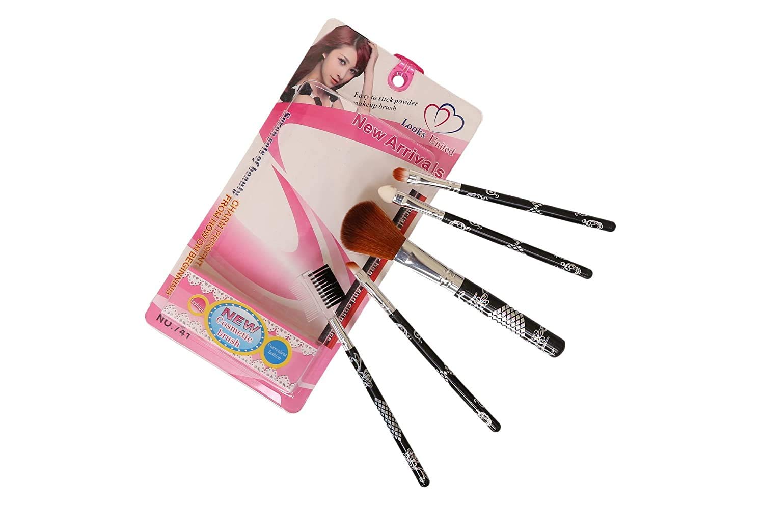 5-Piece Makeup Brush Set for Professional & Everyday Use - Soft Bristles, Ergonomic Handles (Colors May Vary) - Perfect for Foundation, Blush, Eyeshadow & Contouring