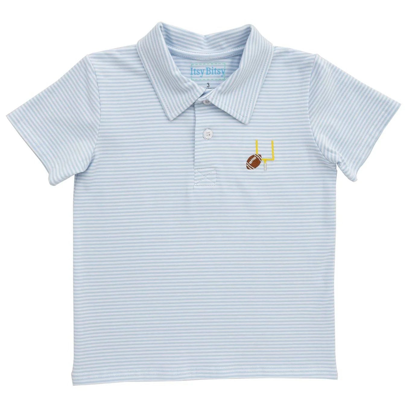 Light Blue Game Day Polo Shirt for Men - Comfortable & Stylish Casual Wear for Sports, Golf, and Outdoor Activities