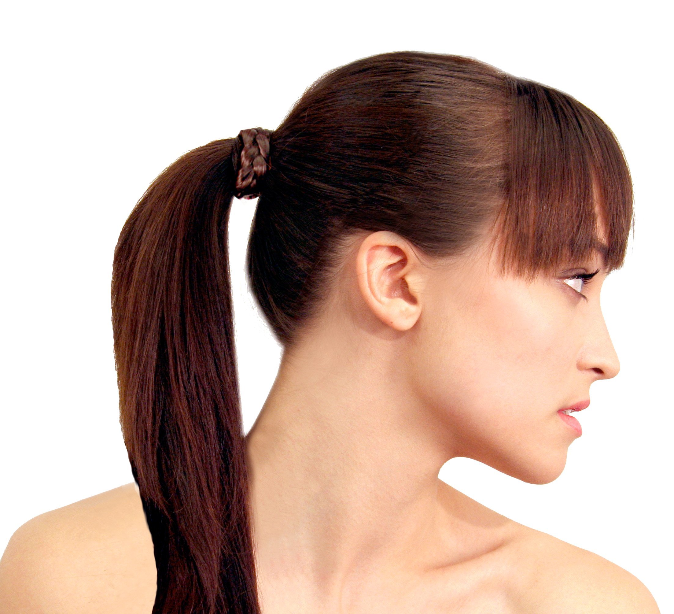 Braided Ponytail Wrap Hair Cuff - Synthetic Wig Hair Accessory with Elastic Band for Women & Teens - Dark Brown - Perfect for Dance, Cosplay & Everyday Styling