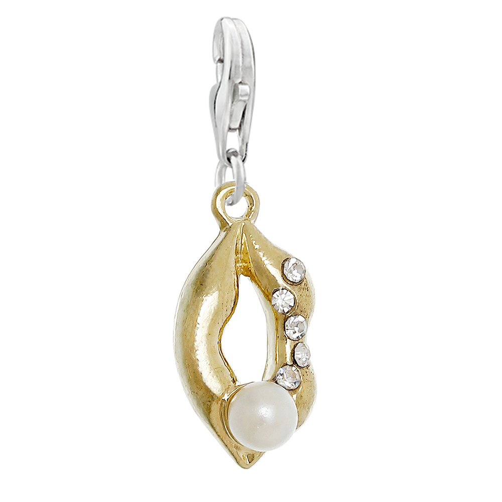 Sexy Sparkles Lip Pendant Charm - Clip-On for Bracelets & Necklaces - Perfect for Parties, Date Nights & Gifts