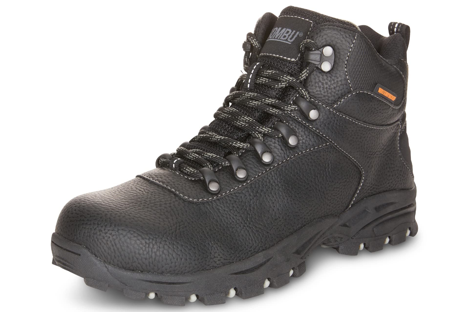 Khombu Jared Men's Waterproof Hiking Boots - Slip Resistant Outdoor Shoes with Laces & Round Toe for Trail Walking, Camping & Mountain Climbing