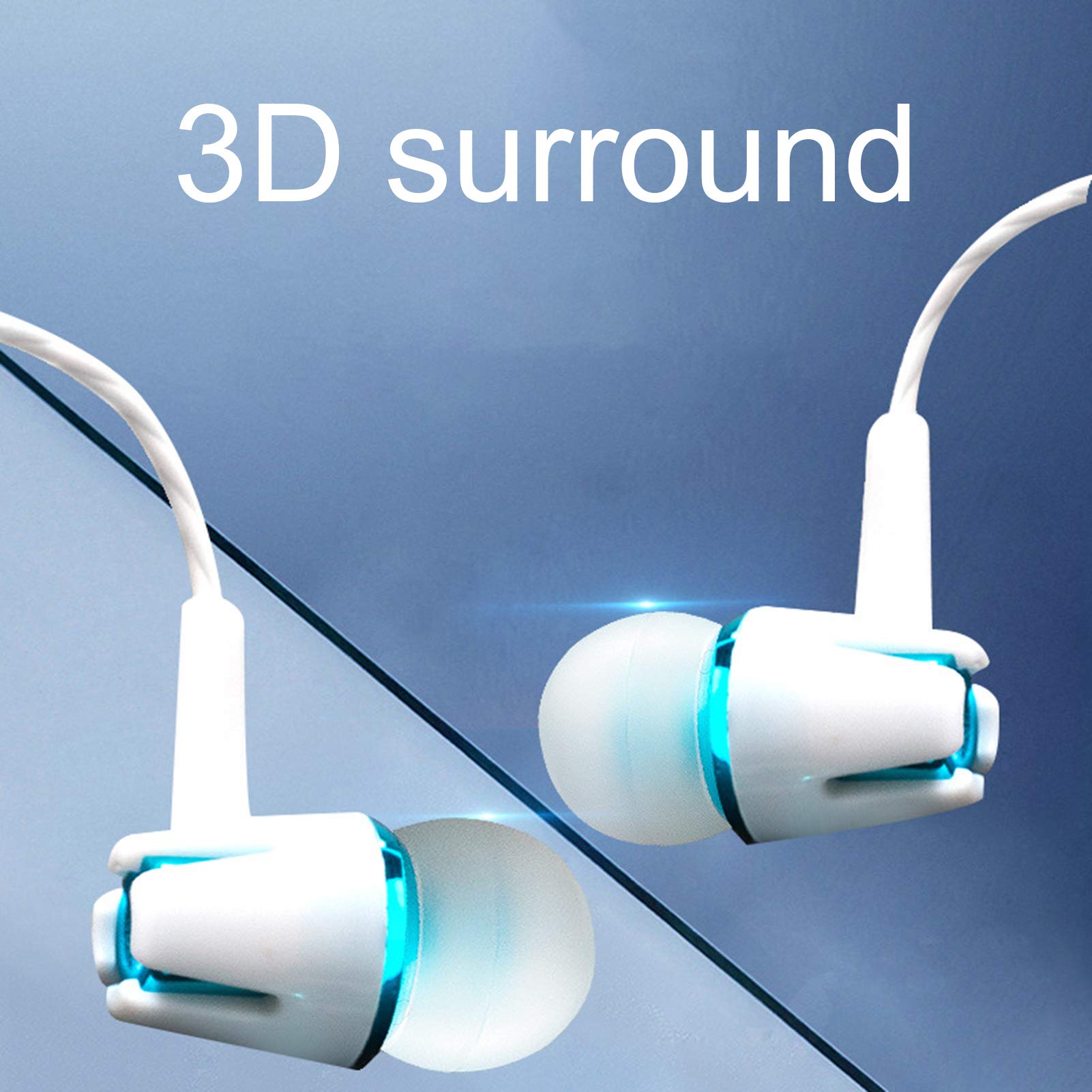 Wireless Earbuds with Microphone - Noise Cancelling Bluetooth Headphones, Lightweight Comfortable In-Ear Sport Earbuds for Running, Gym & Workout (Black & Gold) - Perfect for Commuting, Travel & Fitness