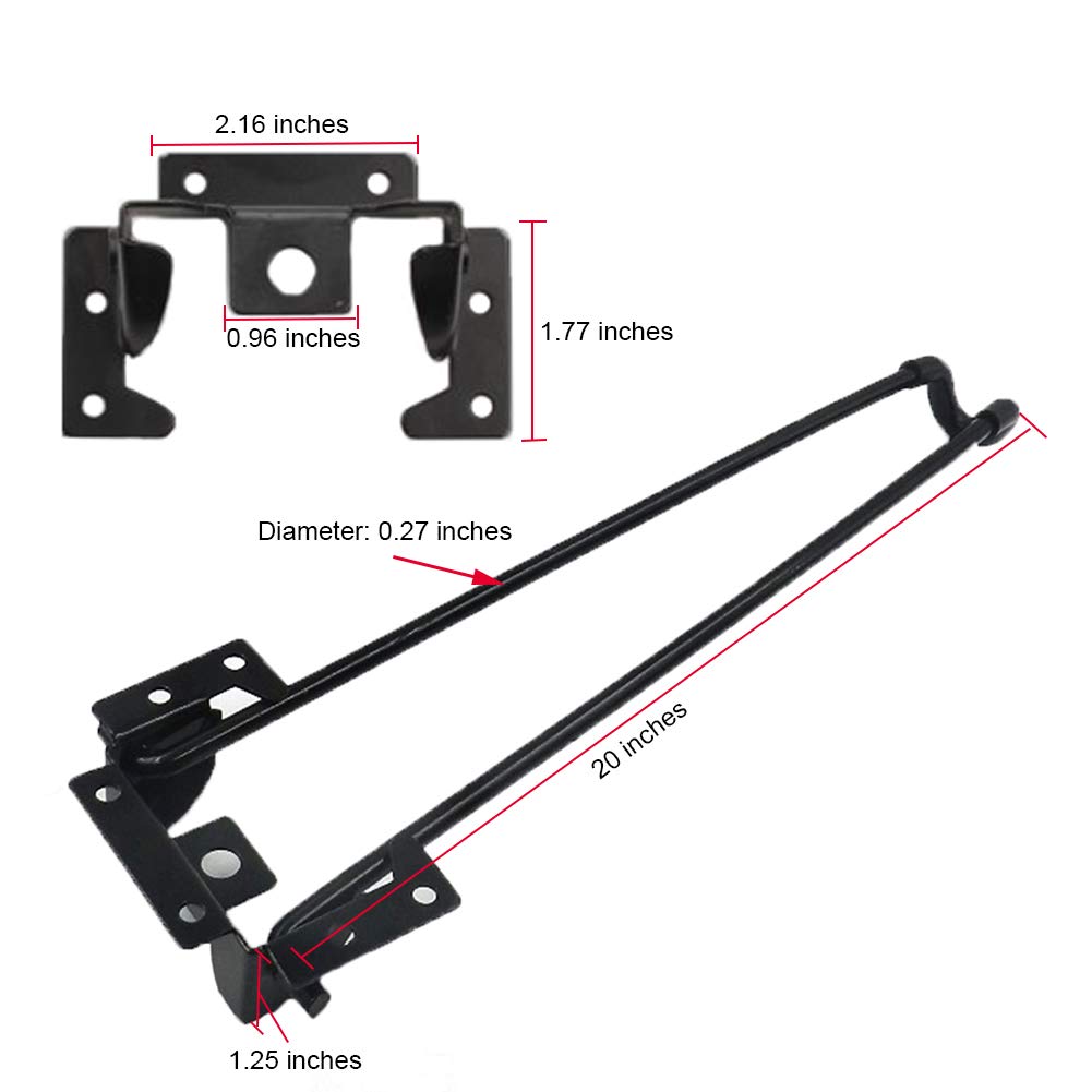 Heavy Duty Solid Iron Hairpin Legs Set of 4 - 20 Inch Folding Table & Chair Legs with Rubber Floor Protectors - Perfect for DIY Coffee Tables, Desks, and Modern Furniture Projects