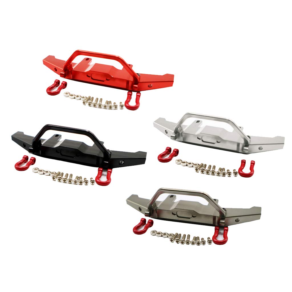 1:16 Scale WPL C14 C24 RC Truck Metal Front Bumper Replacement Part - Titanium Color | Upgrade Accessory for RC Car Models | Perfect for Off-Road Racing & Crawler Scenes