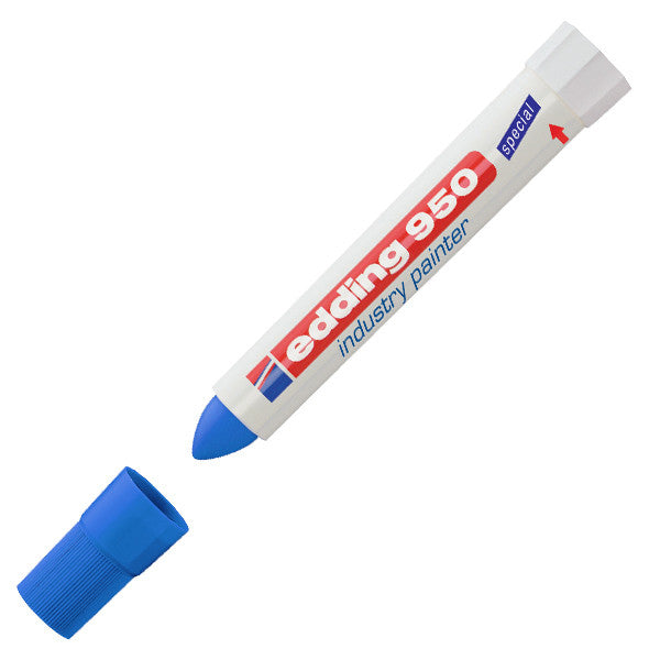 edding 950 Industrial Paint Marker - Permanent, Waterproof & Quick-Drying for Metal, Wood, Plastic & Glass - Ideal for Construction, DIY Projects & Automotive Marking