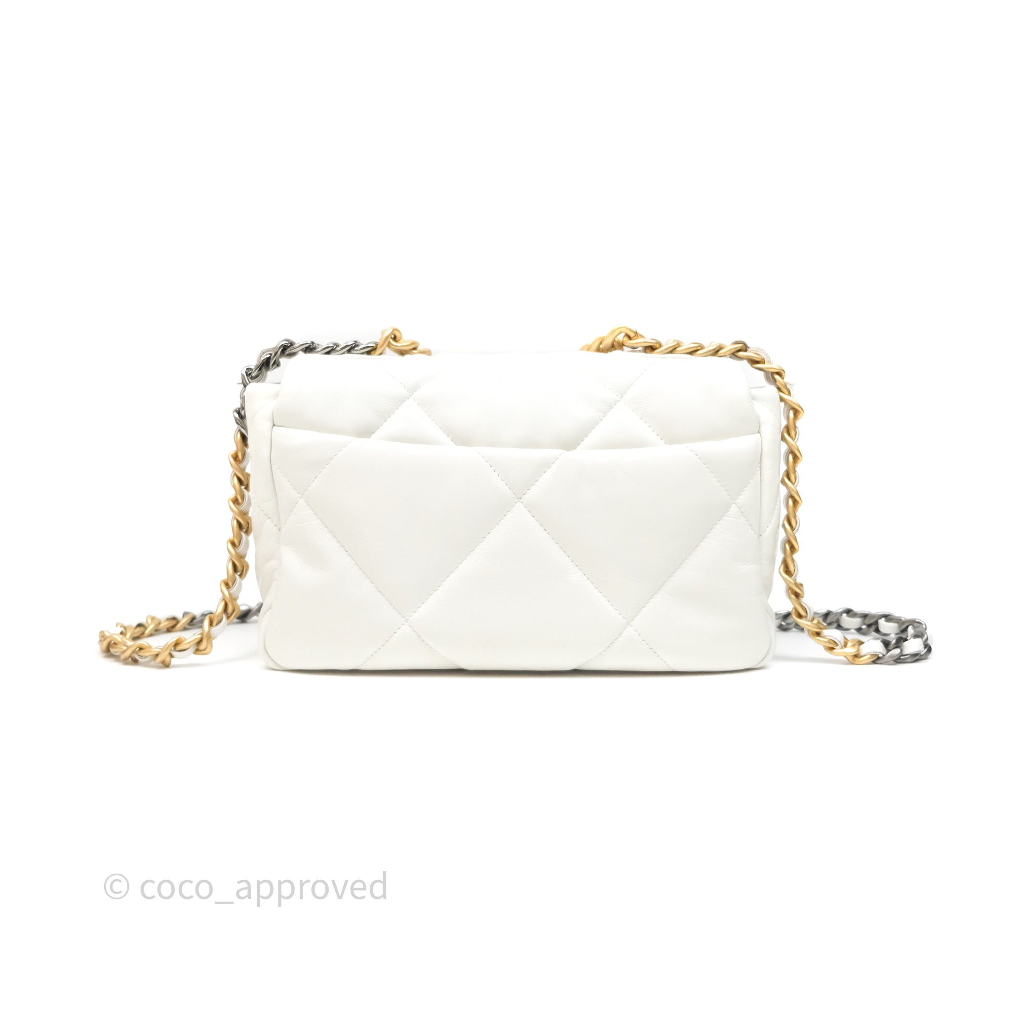 Chanel 19 Small Handbag in White with Mixed Hardware - Luxury Shoulder Bag for Women, Perfect for Evening Events & Daily Use