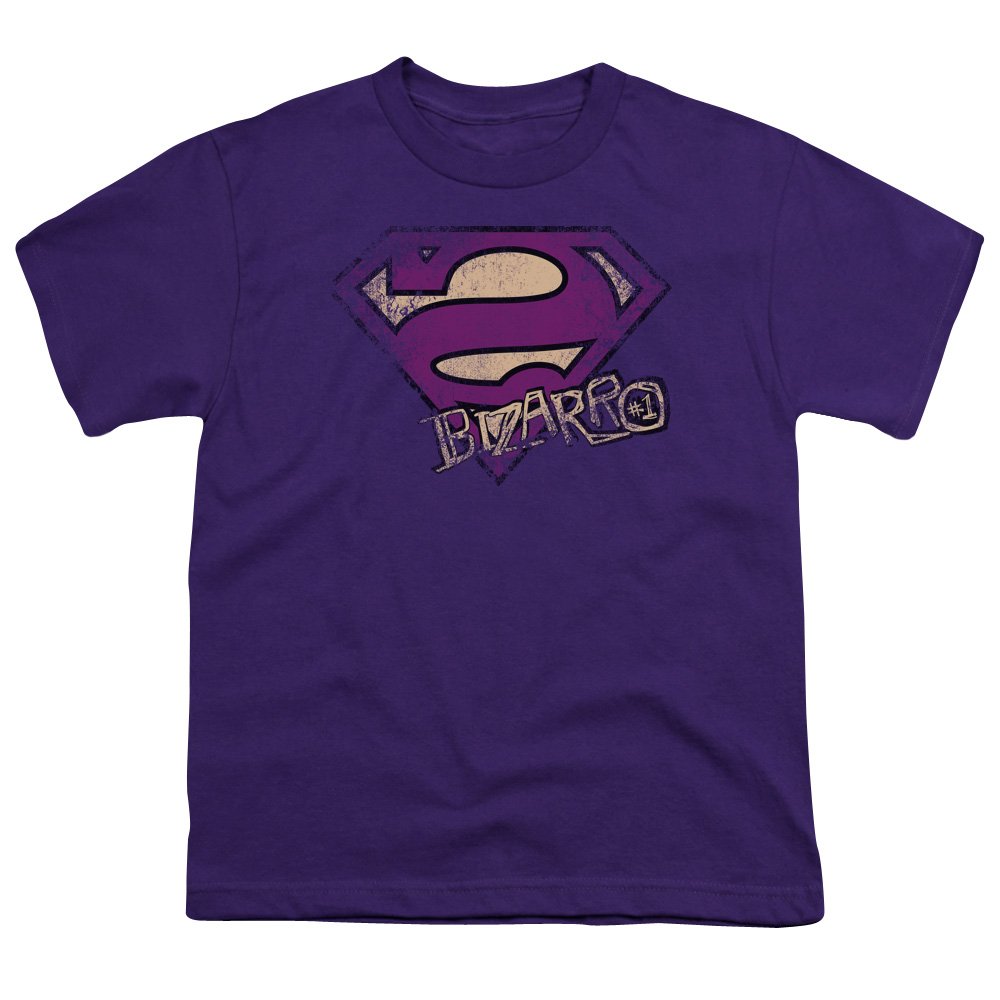 Superman Bizarro Logo Distressed Unisex T-Shirt for Men Women & Youth - Casual Graphic Tee for Cosplay, Comic Con & Everyday Wear