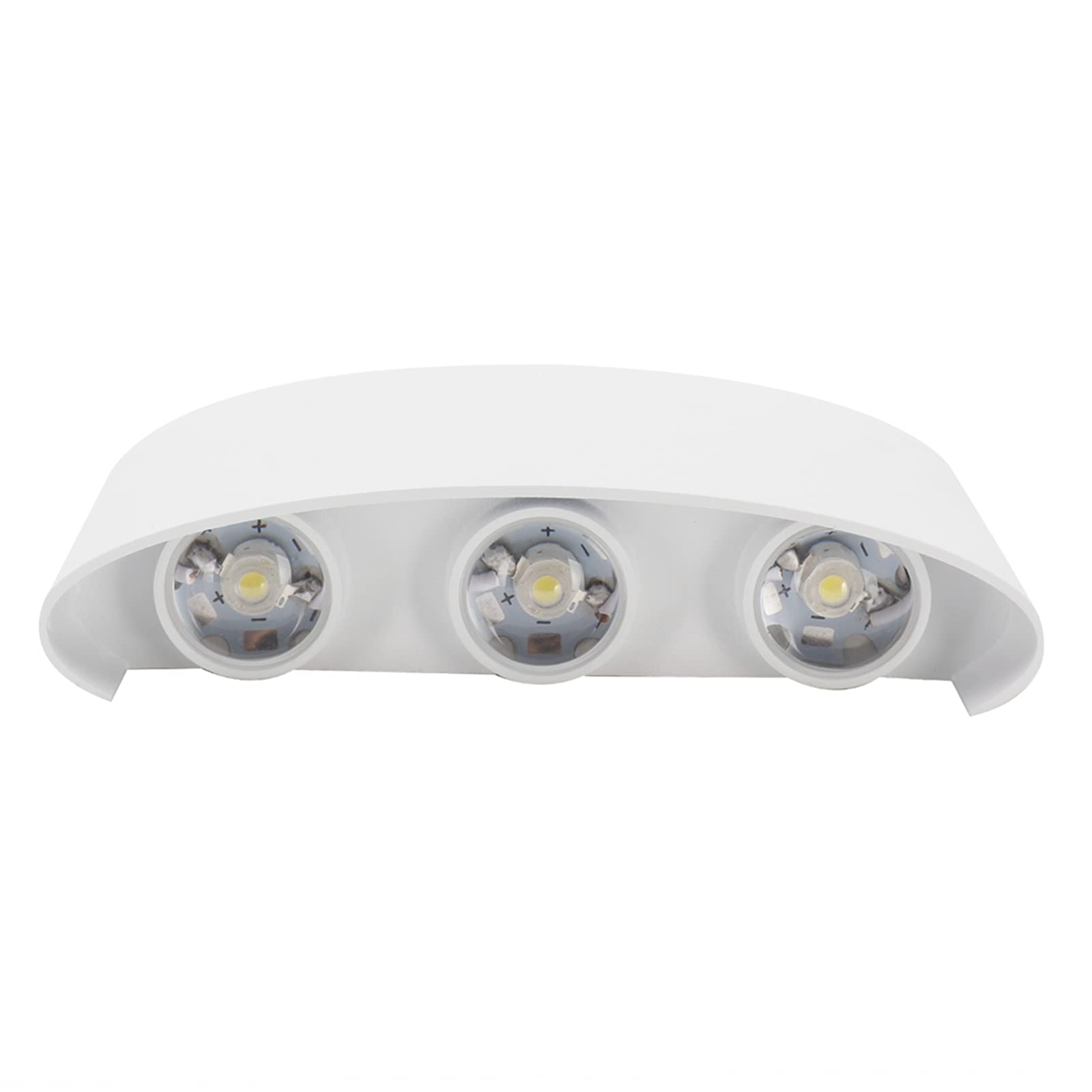 6W LED Porch Wall Lamp - Black Aluminum Up Down Lighting for Living Room, Bedroom & Outdoor - Energy Efficient White Light for Home Decor & Ambience