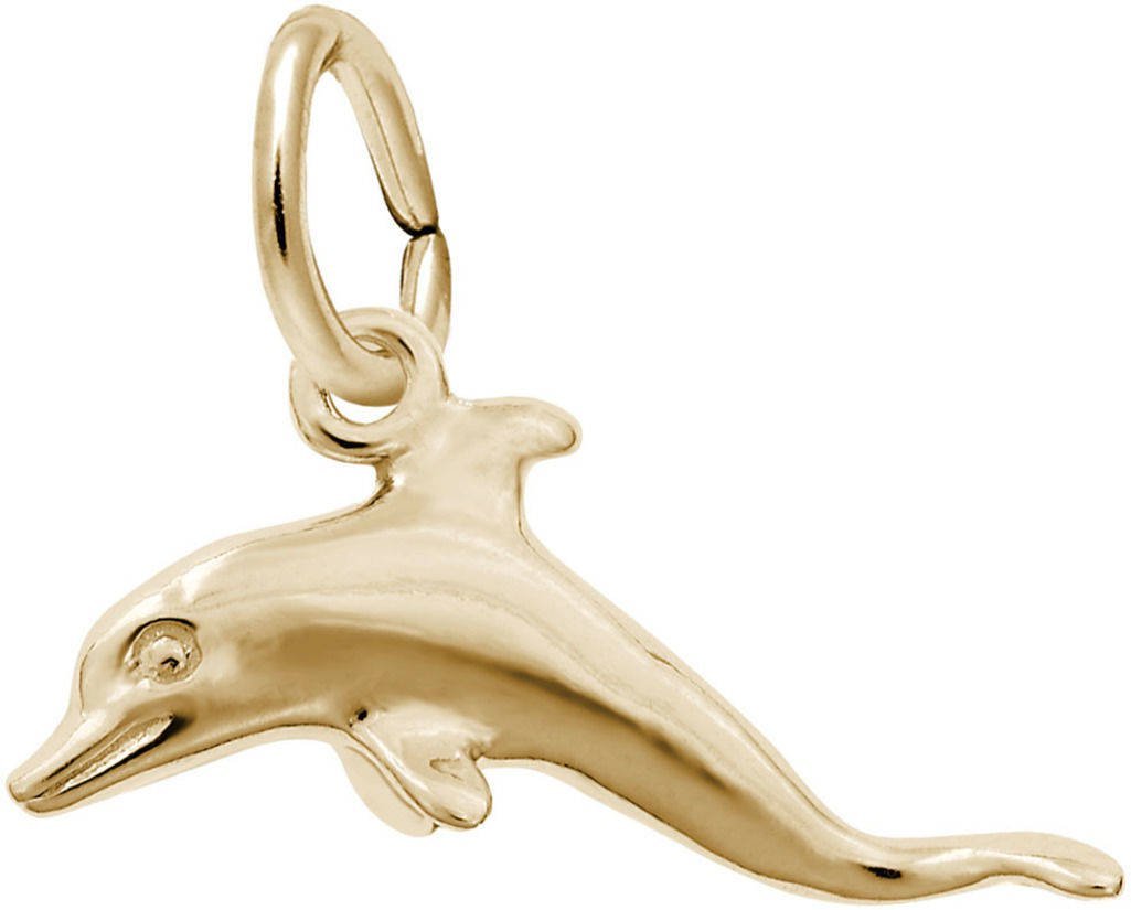 Rembrandt Sterling Silver Dolphin Charm Pendant Necklace - Perfect for Gifts, Birthdays & Everyday Elegance