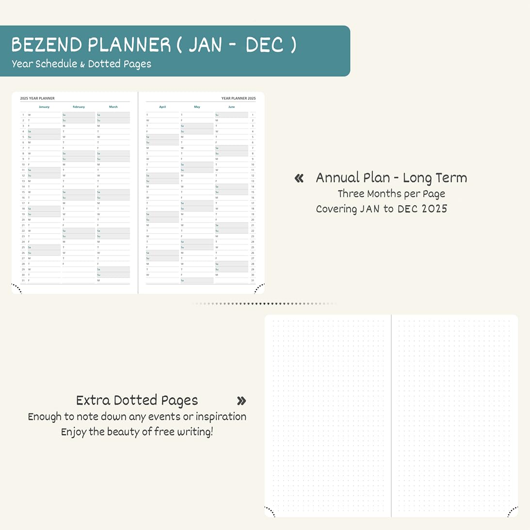 BEZEND 2025 Weekly Planner & Notebook - 5