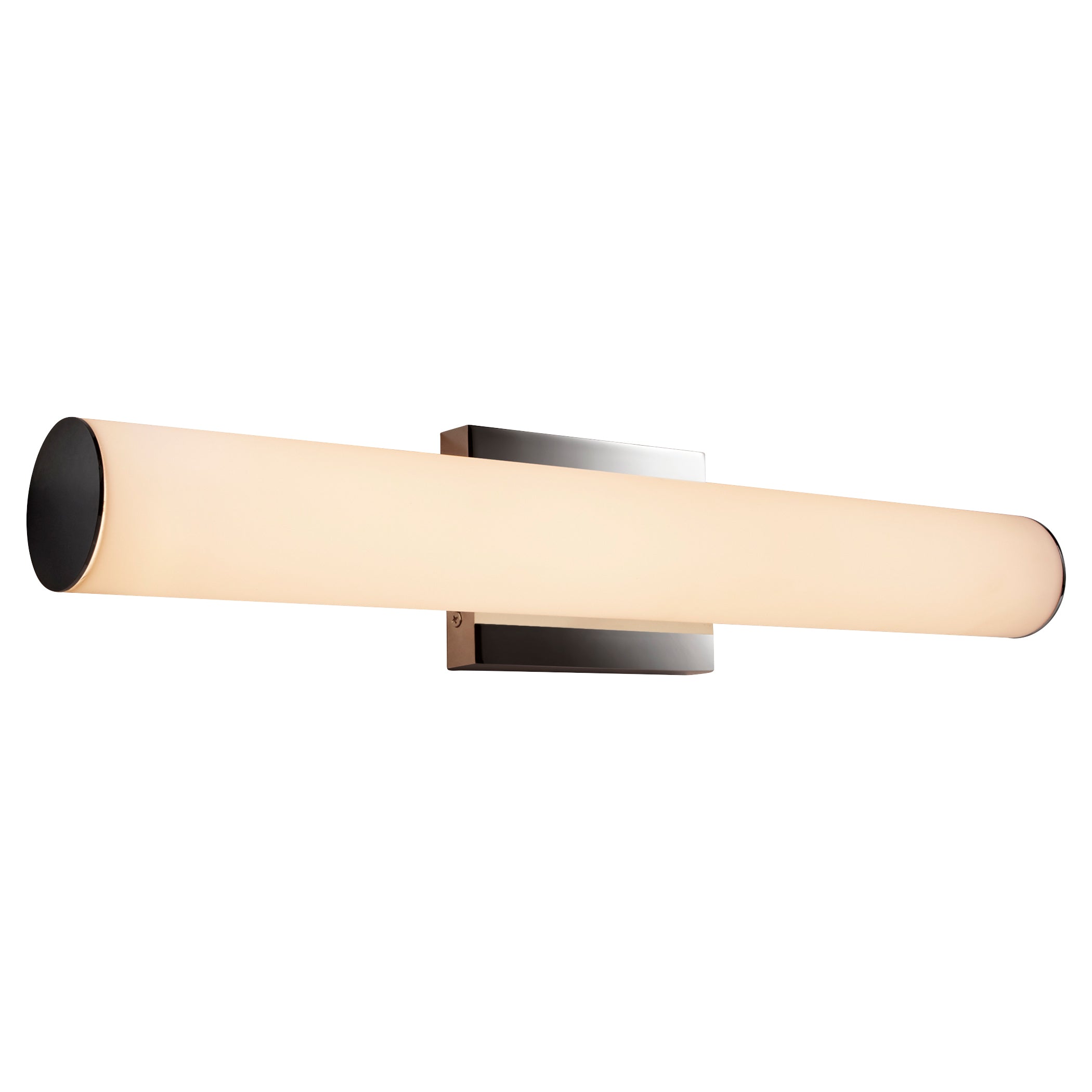 Oxygen Fugit 3 5012 20 Vanity LED Light - 23 Inch Modern Bathroom Mirror Light with Matte White Acrylic Lens, 3000K Warm White, Polished Nickel Finish - Perfect for Makeup Vanity, Dressing Room & Bathroom Lighting
