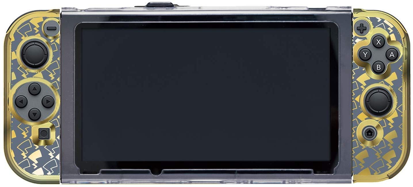 Hori Pikachu Gold Nintendo Switch Screen Protector - Anti-Scratch & Bubble-Free Protection for Switch OLED/Regular (Gaming, Travel, Home Use)