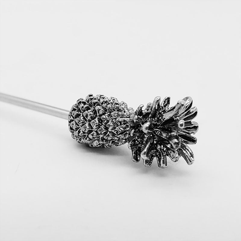 BarConic® 4-Pack Stainless Steel Pineapple Cocktail Picks - Elegant Drink Garnish Tools for Cocktails, Mocktails & Party Decor
