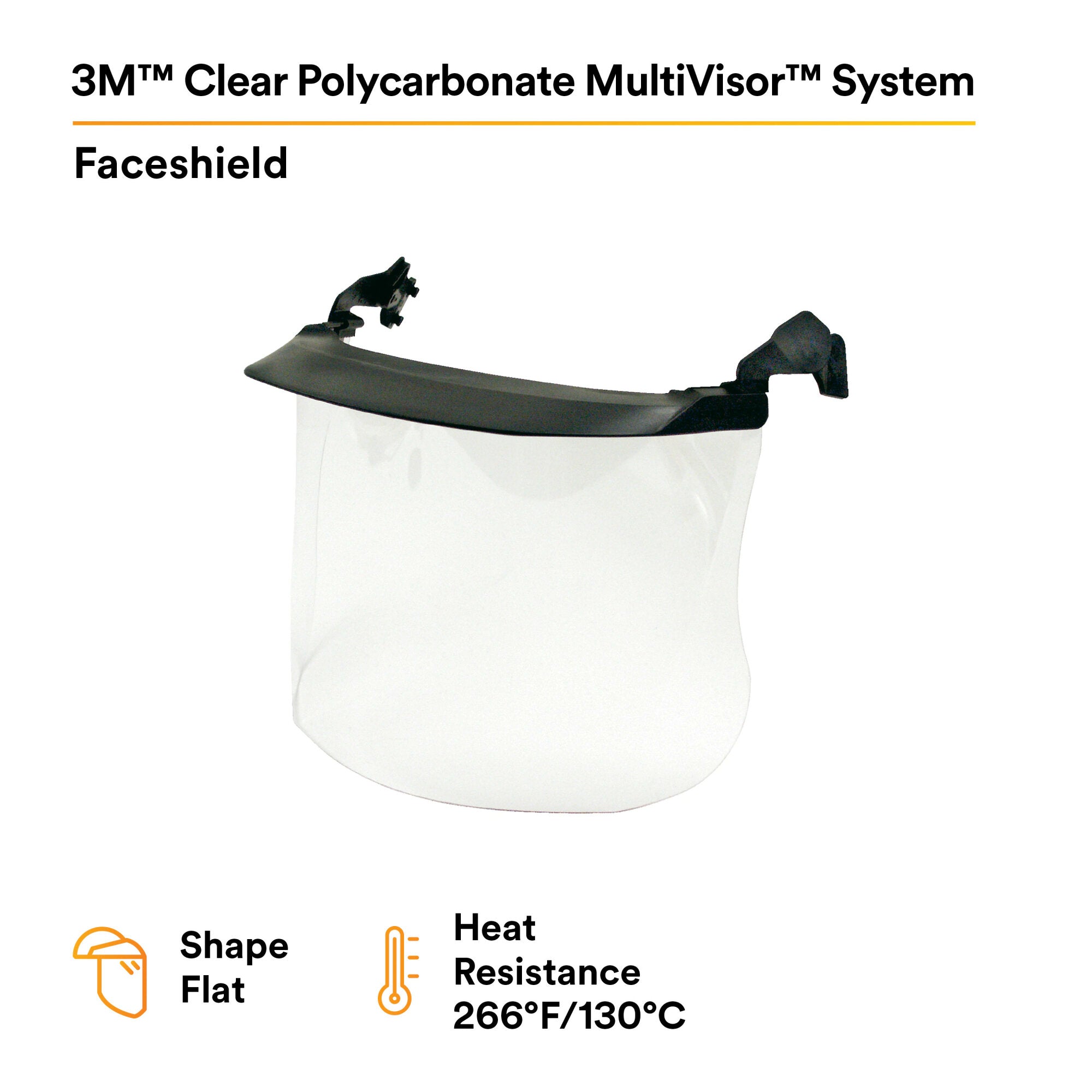 3M Clear Polycarbonate MultiVisor System V4F 10P - Face Shield for Safety Protection - Ideal for Construction, Healthcare & Industrial Use