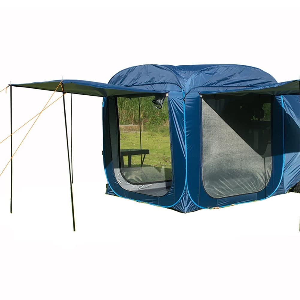 **Pop Up Car Rear Tent - 3-4 Person Waterproof Windproof SUV Trunk Tent for Camping, Picnics & Outdoor Adventures - Easy Setup Travel Awning for Family Road Trips & Beach Getaways**