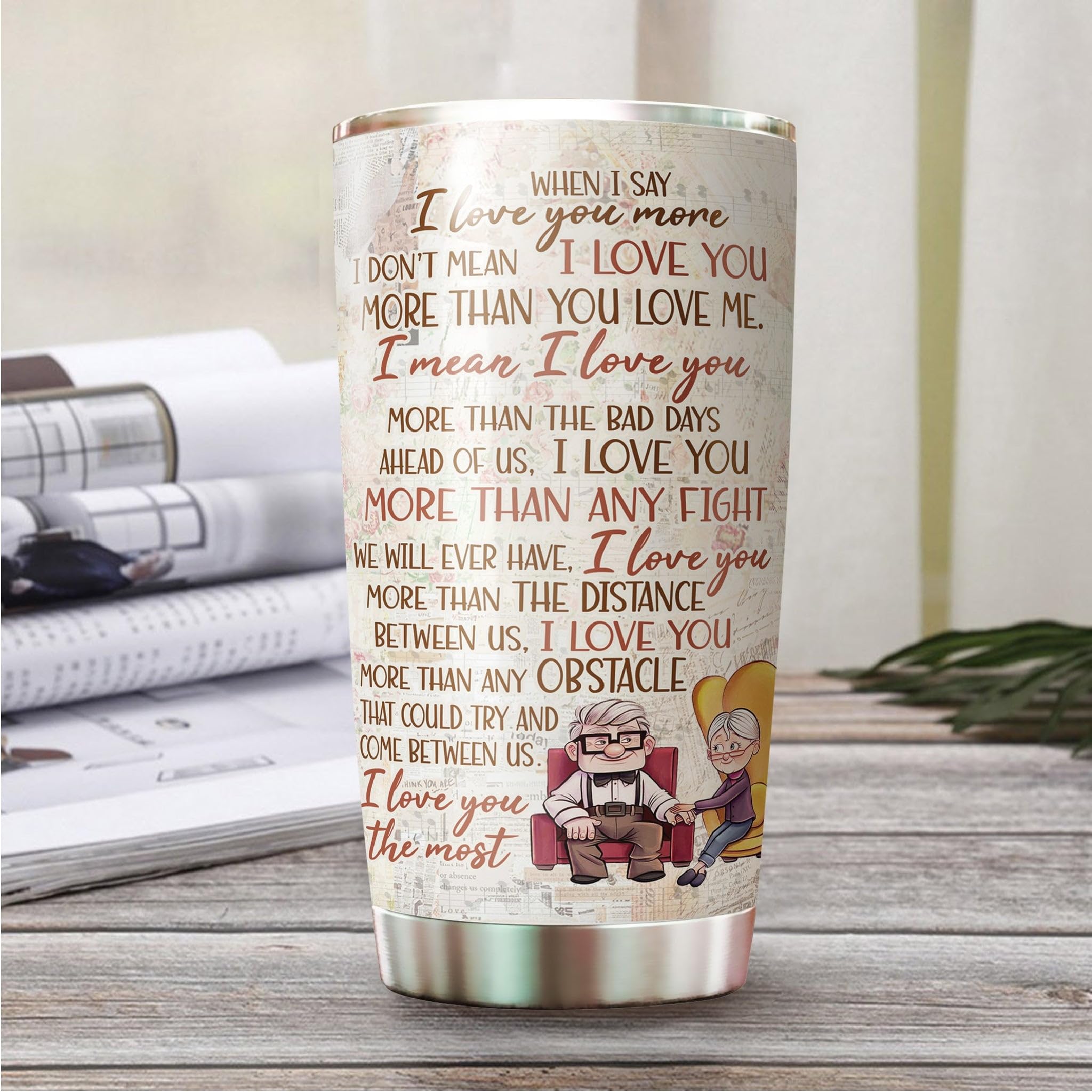 Valentine's Day Tumbler 20oz - Insulated Couple Mugs for Anniversary Gifts, Romantic Gifts for Her, Wife & Couples - Perfect for Coffee, Tea & Hot Drinks at Home, Office or Travel