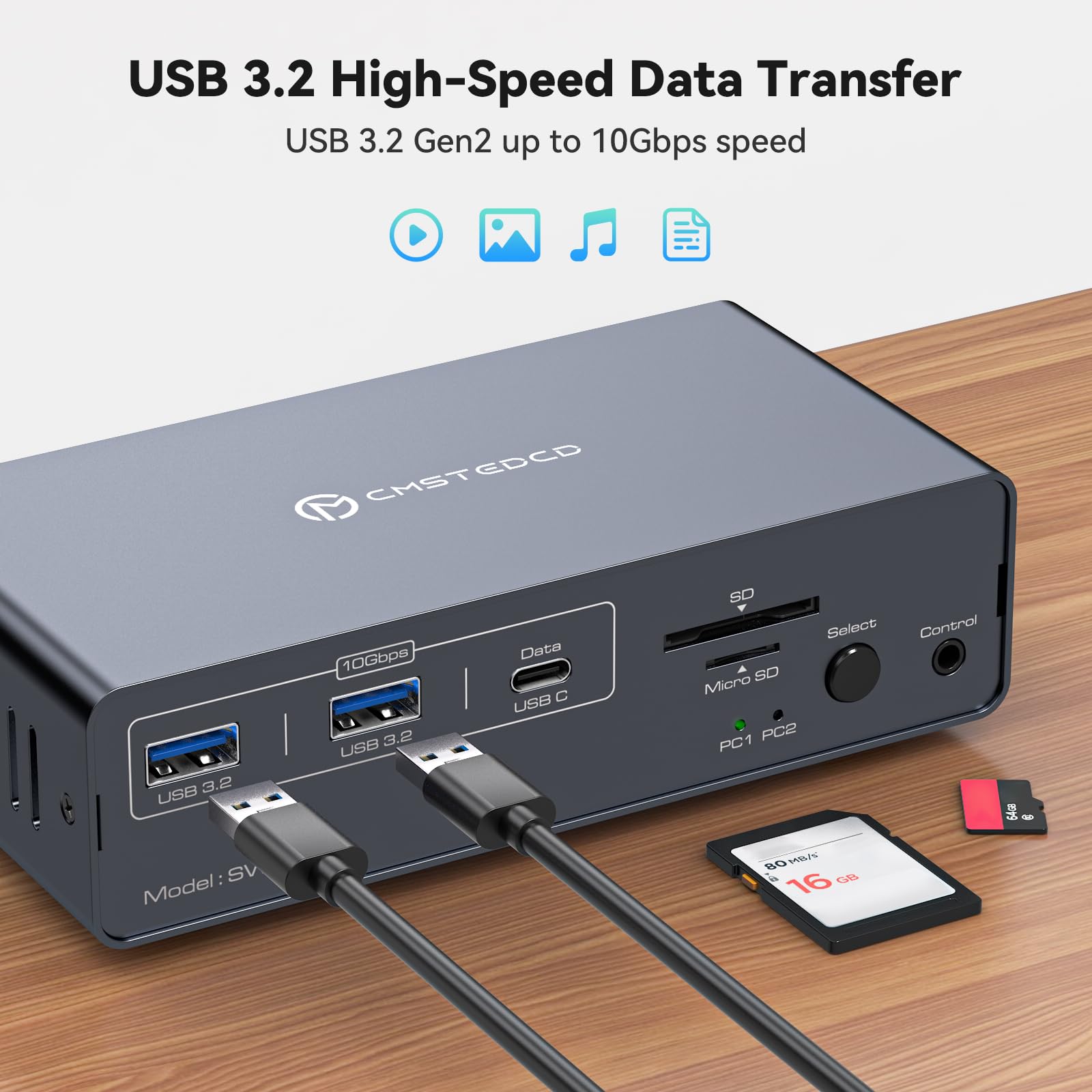 4K 120Hz USB C KVM Switch - Dual Monitor KVM Docking Station for Laptop & Desktop, 13-in-1 Dock with DisplayPort - Perfect for Home Office, Gaming & Multi-Tasking Workspaces