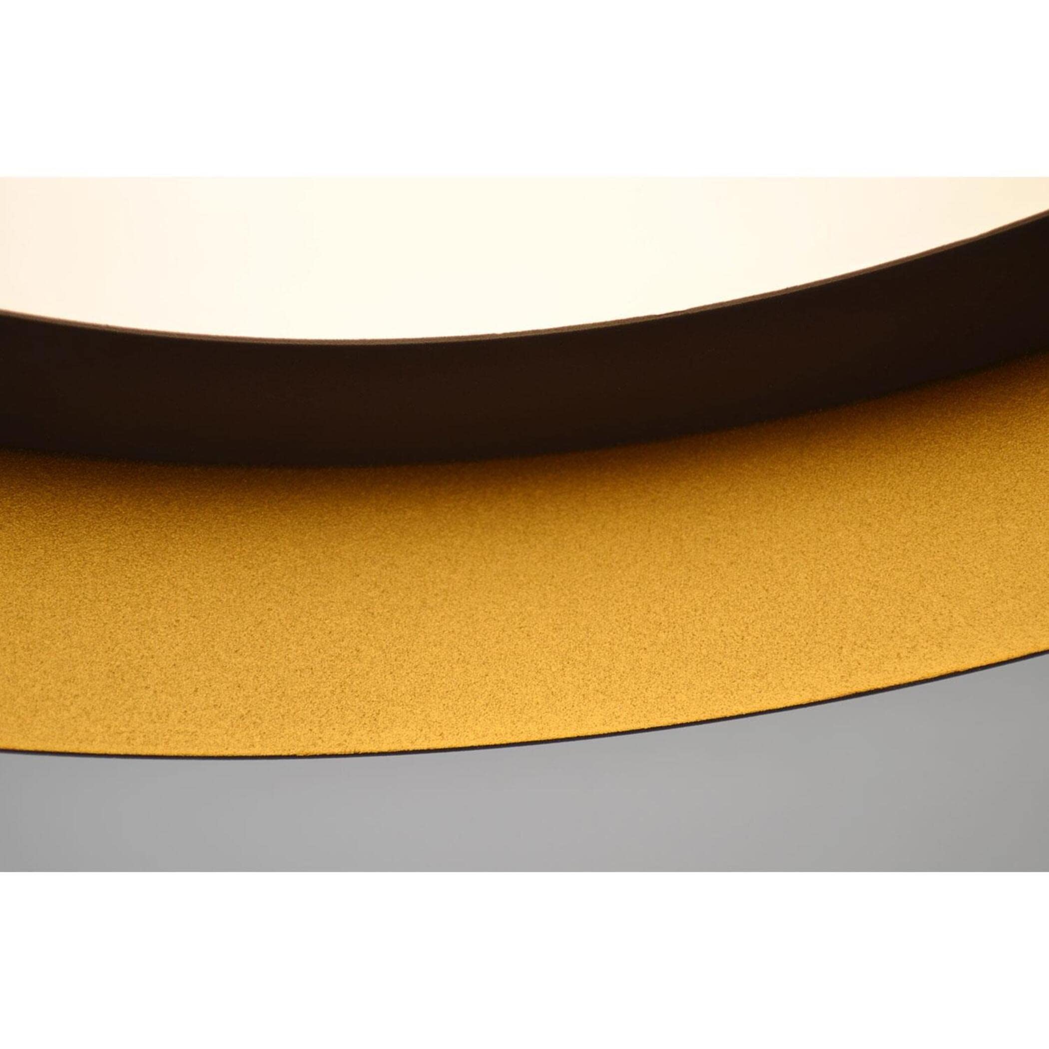 Gold and Black LED Flush Mount Ceiling Light - 17.5W, 12 Inch Diameter, 2.75 Inch Height - Energy Efficient Modern Lighting for Bedroom, Kitchen, Hallway, and Office