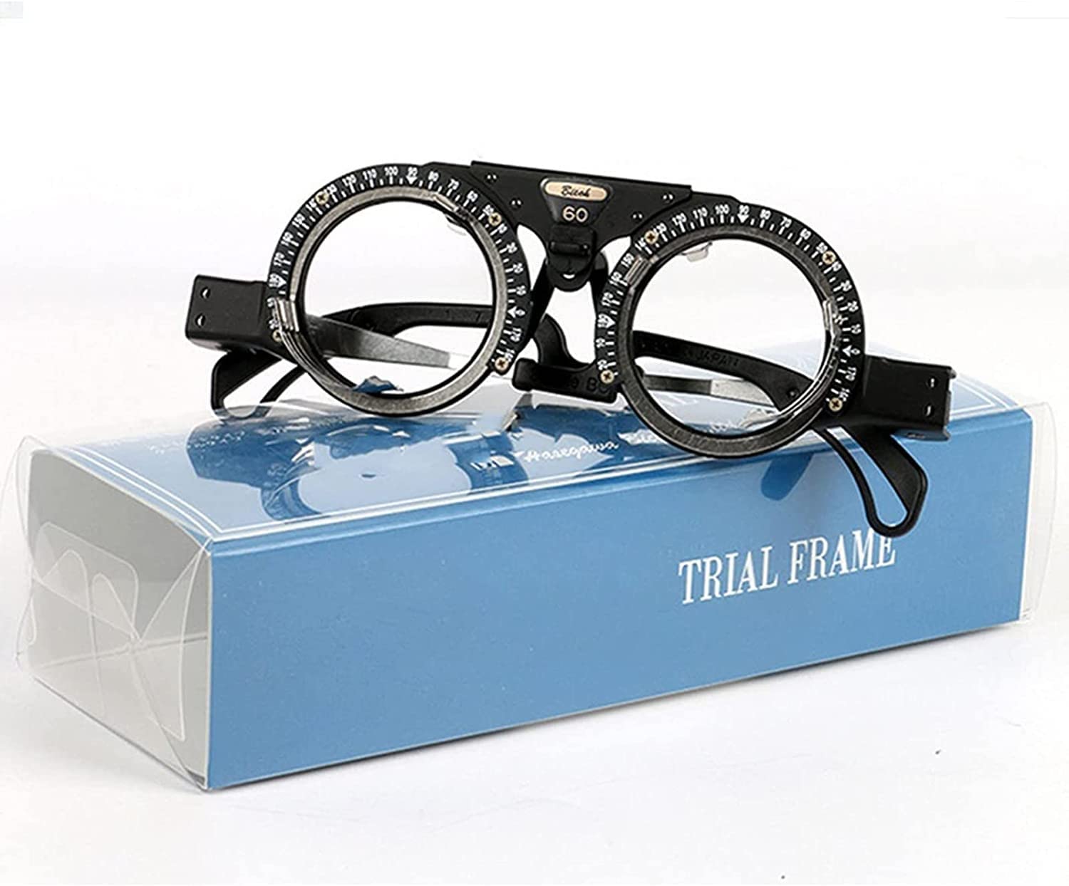 Adjustable Titanium Optometry Trial Frame with Astigmatism Axis & PD 48-70mm - Professional Eye Exam Lens Testing Frame for Opticians - Perfect for Vision Testing, Eye Exams & Optometry Practices