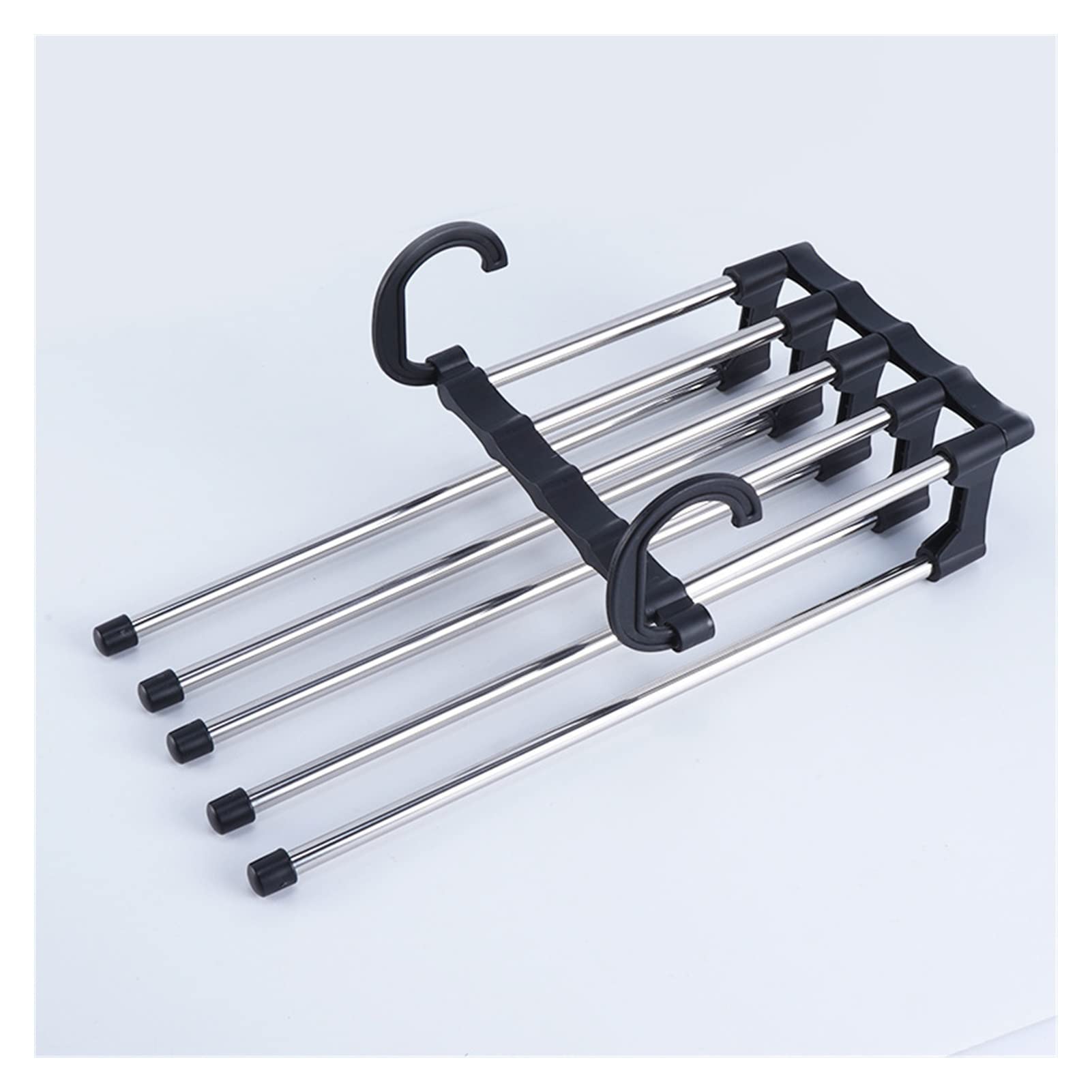 Adjustable Rotating Coat Hanger Organizer - 360 Degree Swivel Tie Rack for Belts, Scarves & Neckties - Space Saving Closet Storage Solution (Black) - Perfect for Small Closets, Dorm Rooms & Travel Organization