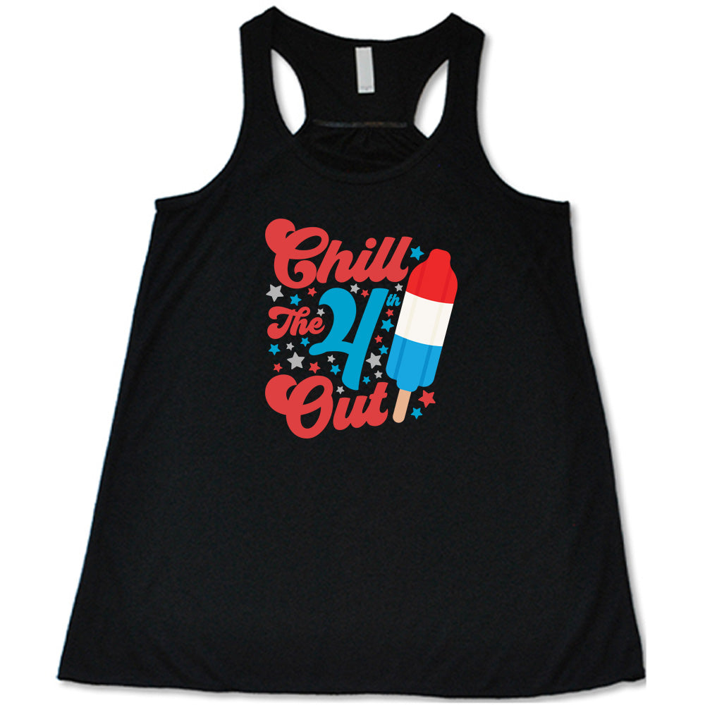 Chill The 4th Out Popsicle T-Shirt - Fun Summer Graphic Tee for Independence Day & BBQ Parties