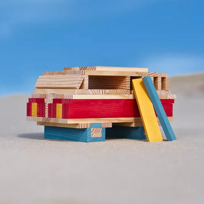 Premium KAPLA Wooden Building Blocks - 200-Piece Summer Set in Sturdy Storage Box | Creative STEM Toys for Kids, Perfect for Indoor & Outdoor Play, Educational Gift for Toddlers & Children