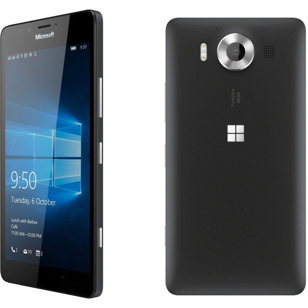 Microsoft Lumia 950 Dual SIM 32GB Unlocked Smartphone - Black | Windows 10 Mobile | Great for Business & Travel | Fast Performance & High-Quality Camera